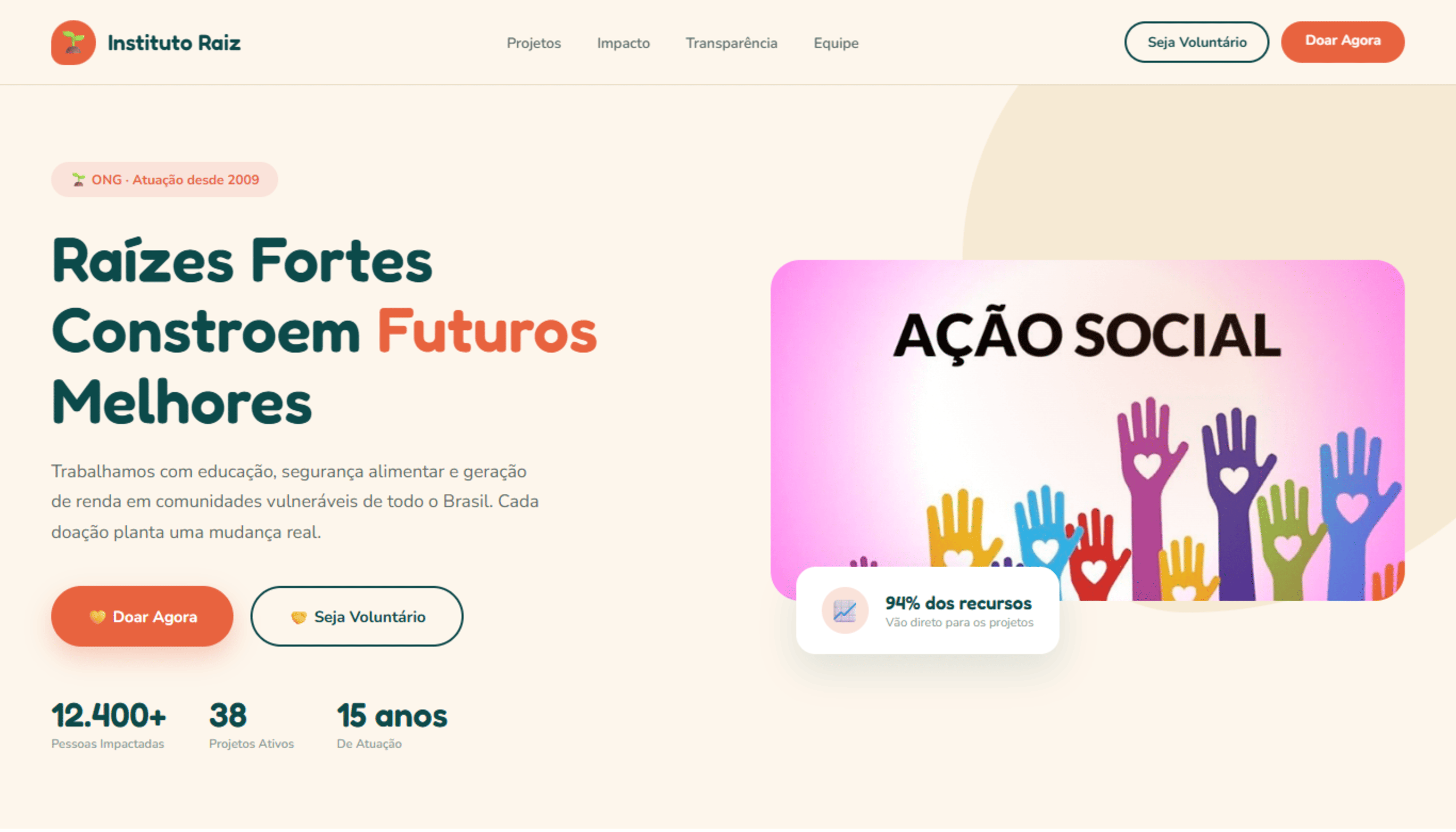 Instituto Raiz — Juntos Transformamos Comunidades