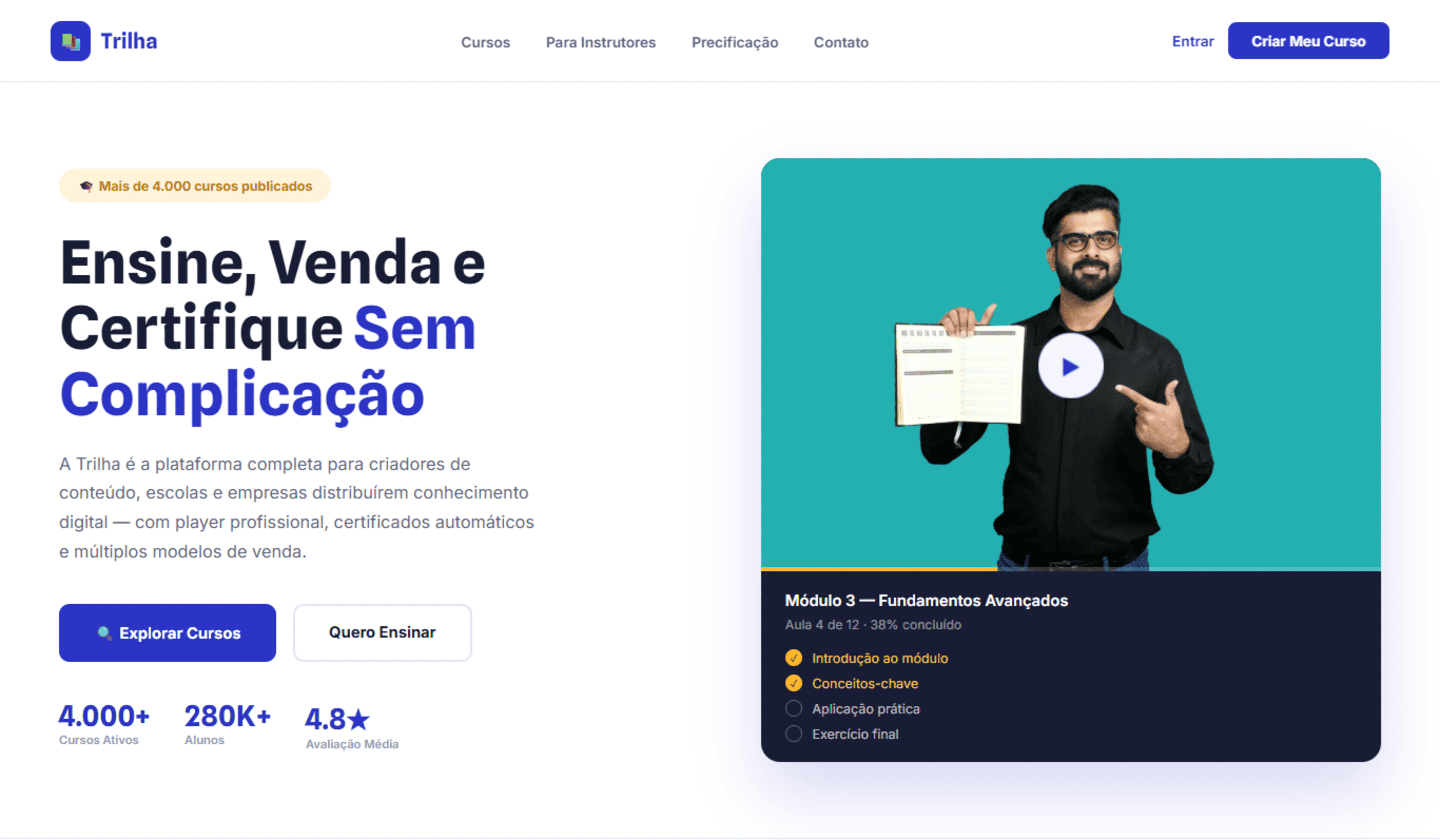 Plano de Componentes — Plataforma de Cursos Online (E-learning)